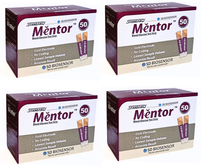 STANDARD Mentor Blood Glucose Monitoring Test Strips - Pack of 200 Glucometer Strips