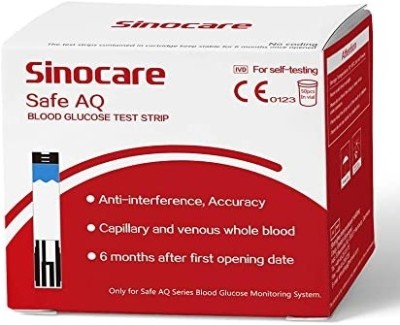 Sinocare SAFE AQ 4X25 STRIPS WITH 100 LANCETS 50 Glucometer Strips