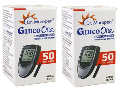 Dr. Morepen BG03-100 Strips 100 Glucometer Strips