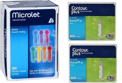 CONTOUR PLUS 100 ROUND Lancets 100 Glucometer Strips