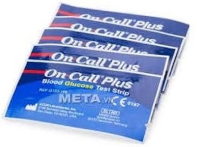 On Call G133-115 | Individually Pouch Blood Glucose Test Strips Pack of 100 Glucometer Strips