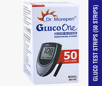 Dr. Morepen Gluco One BG-03 Blood Glucose Test 50 Glucometer Strips