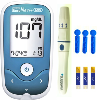 STANDARD Gluconavii GDH Blood Glucose Monitor |Sugar check Meter|Diabetes Testing Machine 100 Glucometer Strips