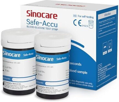 Sinocare Safe-Accu Blood Glucose Test Strip (2x25) 50 Glucometer Strips