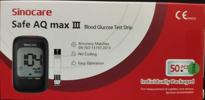 Sinocare SAFE AQ MAX III 50 STRIPS 50 Glucometer Strips