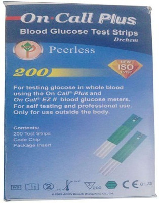 Drchem On Call Plus Glucose Test 200 Glucometer Strips