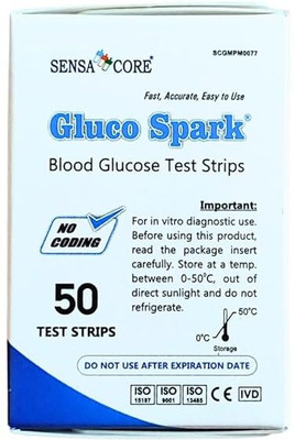 gluco spark Sensa core 50 Glucometer Strips