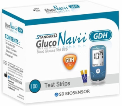 SD Biosensor Standard Gluco Navii GDH Blood Glucose Test Strips - 100 Glucometer Strips