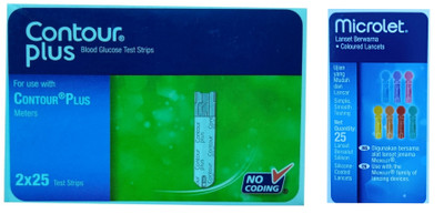 CONTOUR PLUS PLUS 50 Glucometer Strips