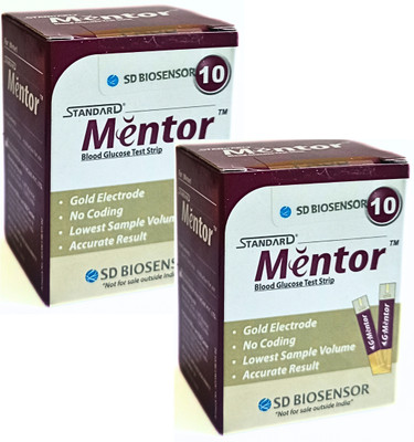 STANDARD Mentor Blood Glucose Test Strips 20 Glucometer Strips