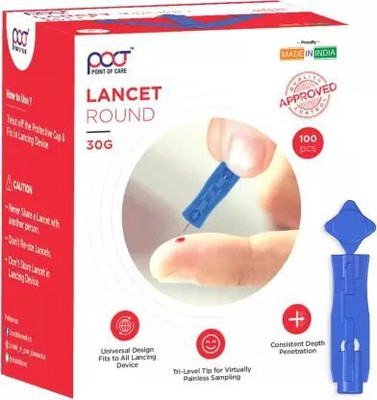 POCT Glucometer Lancets Round Lancets 200 Glucometer Strips