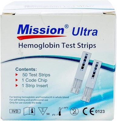 Mission Ultra Hemoglobin 50 Glucometer Strips