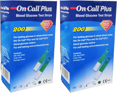 On Call Plus 200x2 Hospital Pack 400 Glucometer Strips