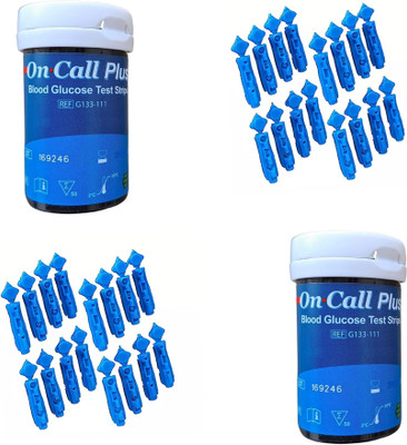 NSC On call Plus (G113-111) + 100 Lancets + 100 Glucometer Strips - 100 Glucometer Strips