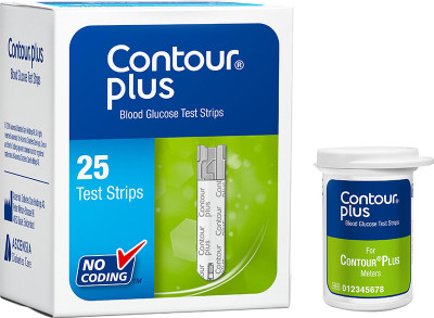 CONTOUR PLUS PLUS 25 Glucometer Strips