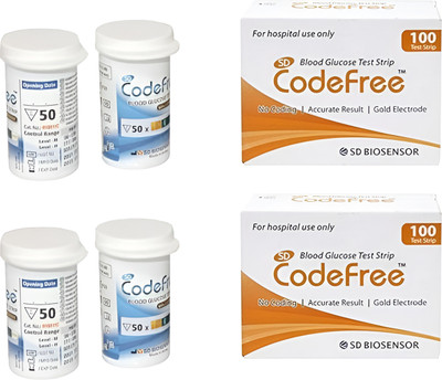 SD BIOSENSOR Codefree Blood Glucose Test Strips 200 Glucometer Strips