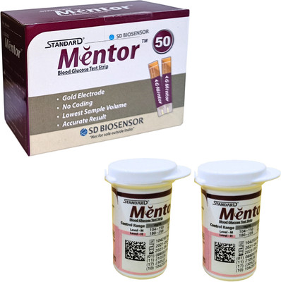 STANDARD Mentor Blood Glucose Monitoring System 50 Glucometer Strips