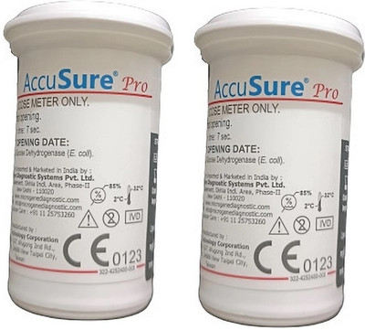 AccuSure Pro-(50*2) 100 Glucometer Strips