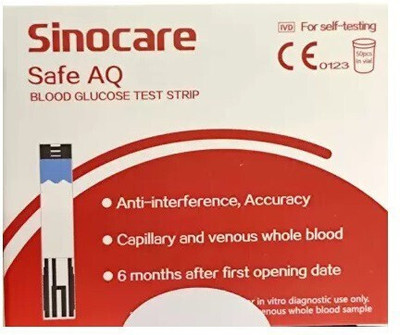 SAFE AQ Sinocare 50 Glucometer Strips