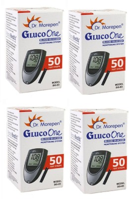 Dr. Morepen BG-03 50 STRIP PACK OF 4 200 Glucometer Strips