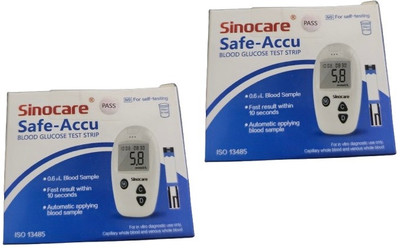 Sinocare Safe Accu-Blue(50*2) 100 Glucometer Strips