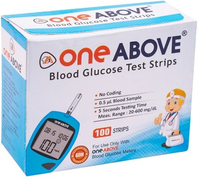one Above 1+ 100 Glucometer Strips
