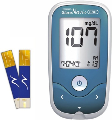 STANDARD Gluco Navii GDH Blood Glucose Meter With 100 Strips & 100 Lancets Glucometer(Blue, White)