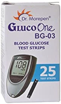 Seven Steps Dr. Morepen GlucoOne BG 03 25 Test Strips Glucometer(Multicolor)