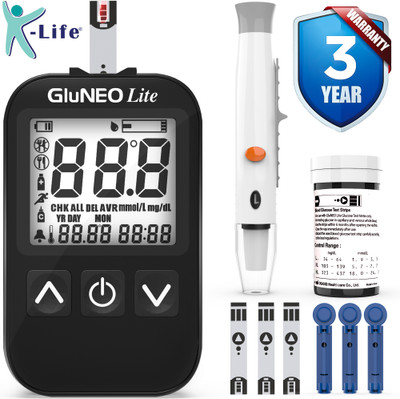 49% OFF on K-life Gluneolite Fully Automatic Blood Glucose Check Sugar Testing Machine 25 Strips Glucometer(Black) 49% OFF on K-life Gluneolite Fully Automatic Blood Glucose Check Sugar Testing Machine 25 Strips Glucometer(Black)