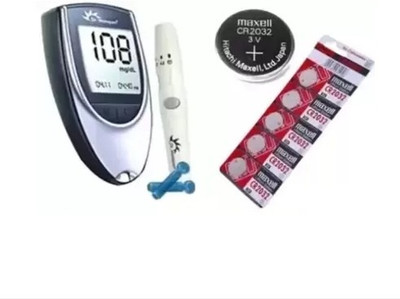 Wellstar Blood Sugar Glucose checking machine With 10 lacets (Without Strips) Dr.Morepen Glucometer(Black)