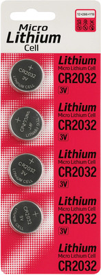 Dr. Morepen CR2032 Lithium Cell For Morepen,Accusure,accucheck,controld etc - Pack of 4 Glucometer(Silver)