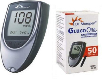 Dr. Morepen BG03 Glucometer with 50 Strips Glucometer(Multicolor)