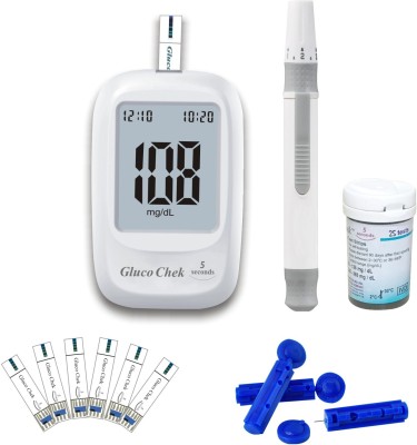 ASPEN Gluco Chek 5Sec. Glucose Blood Sugar testing Monitor Machine with 25 Test Strip Glucometer(White)