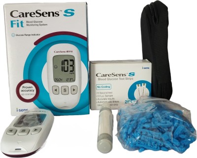 AdviCare CareSens S Fit Blood Glucose Monitoring system Glucometer(White)