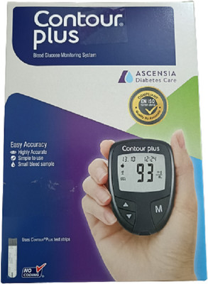CONTOUR PLUS Glucometer with 25 strips/ Glucometer(Black)