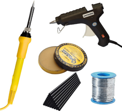 VMTRONIX TEMPCONTROLLEDIRONWITHBLACKGLUEGUN Low Temperature Corded Glue Gun(11 mm)