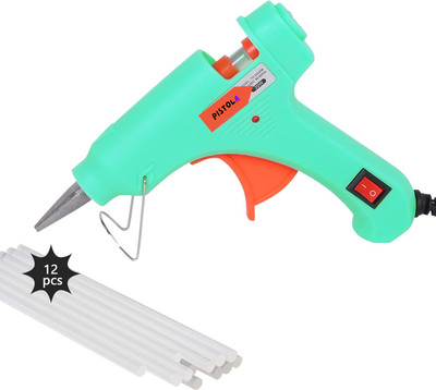 pistola 20 Watt Mini Hot Melt Glue Gun with 12 Glue Sticks for DIY Art and Crafts Standard Temperature Corded Glue Gun(7 mm)