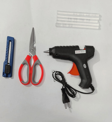 VMTRONIX GLUE GUN WITH 5 TRANSPARENT STICKS High Temperature Corded Glue Gun(2 mm)