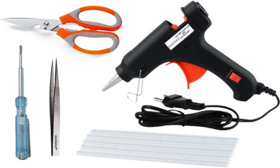 FADMAN GGS5QRJ ELECTRONIC GLUE GUN COMBO PACK WITH TESTER, TWEEZER & SCISSOR Standard Temperature Corded Glue Gun(7 mm)