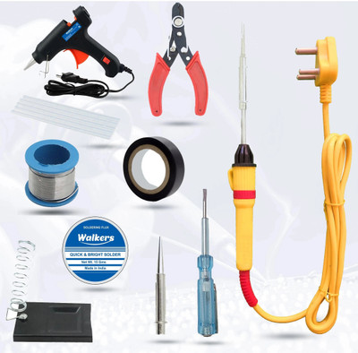 Walkers Electronic 10in1 Glue Gun Combo Kit Set with Soldering Iron Standard Temperature Corded Glue Gun(7 mm)