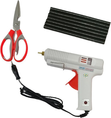 VMTRONIX GLUE GUN WITH 7 BLACK STICKS Adjustable Temperature Corded Glue Gun(11 mm)