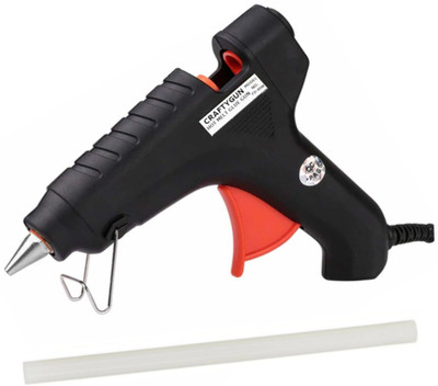 CRAFTYGUN GLUE GUN BLACK 40 WATT RED TRIGGER (11MM 1 GLUE STICKS) Standard Temperature Corded Glue Gun(11 mm)
