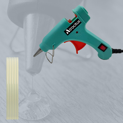 Atrocitus Electric 20W Mini Glue Gun With 5 Pcs Hot Glue Stick for Craft,Art,DecorWork Standard Temperature Corded Glue Gun(7 mm)