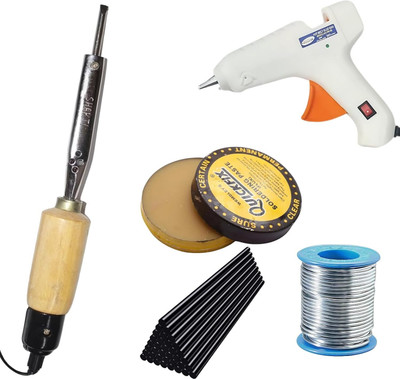 VMTRONIX GLUEGUN5BLACKSTICKS35WWOODEN High Temperature Corded Glue Gun(11 mm)