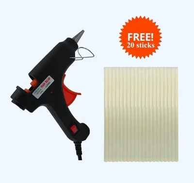 TelxmElectric 20Watt Mini Hot Glue Gun With 20 Hot Melt Glue Stick for Arts, Craft Projects Standard Temperature Corded Glue Gun(7 mm)