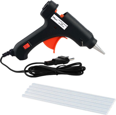 Hillgrove HGCM1322M2 Electric 20W Hot Glue Gun With 5Pcs Melt Glue Sticks for Craft, Art Standard Temperature Corded Glue Gun(7 mm)