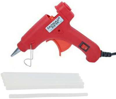Mryt 20 WATT (RED) | 7MM 15 GLUE STICKS TRANSPARENT | Standard Temperature Corded Glue Gun(7 mm)
