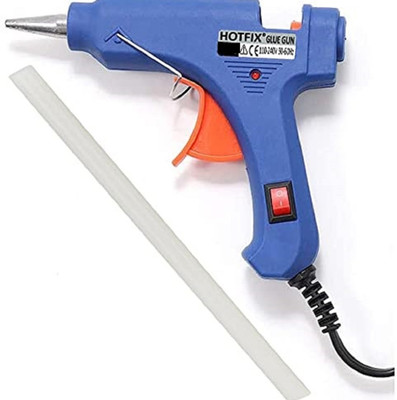 AUMNI CRAFTS Glue Gun 40 Watt Hot Melt Adhesive With 1 Stick 11 MM For Crafts Heating Sealing Low Temperature Corded Glue Gun(11 mm)