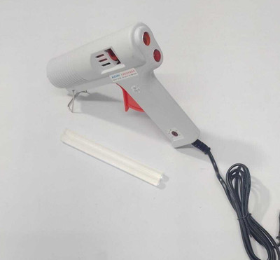 vtronix WHITE GLUR GUN 150 WATT WITH 2 STICKS High Temperature Corded Glue Gun(7 mm)