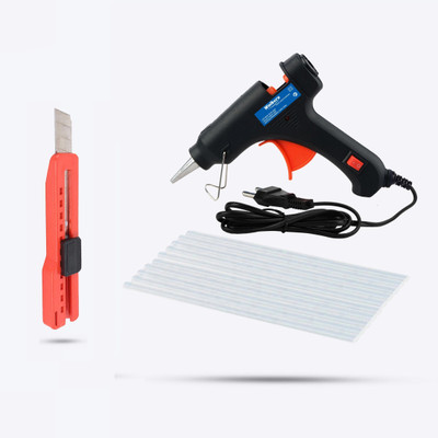 Walkers WKCB159M1 20W Mini Hot Glue Gun with Scissor and 15 Pcs Hot Melt Glue Stick Standard Temperature Corded Glue Gun(7 mm)
